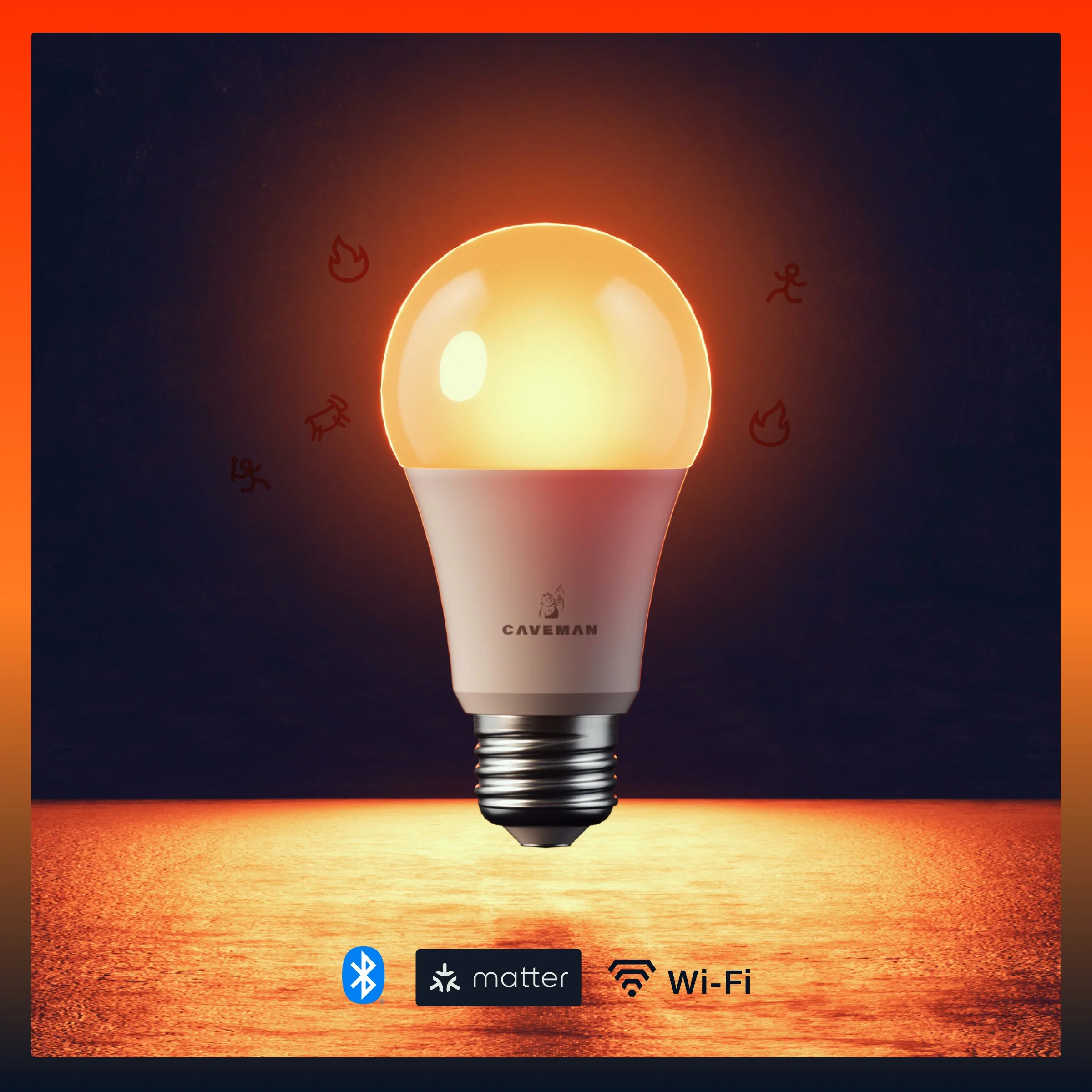 Caveman Matter & Wi-Fi A19 Smart LED Light Bulb (2 Pack) - Image 5