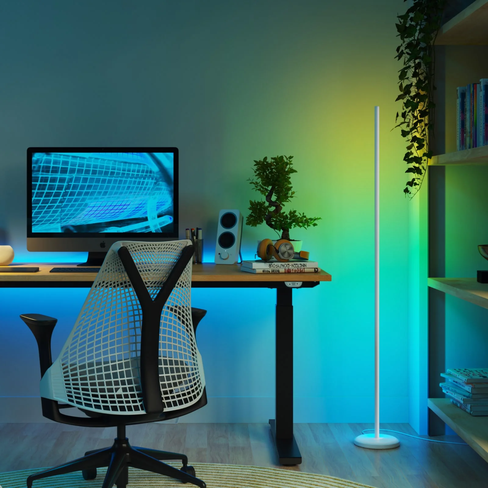 Smart Multicolor Floor Lamp (White) - Image 3
