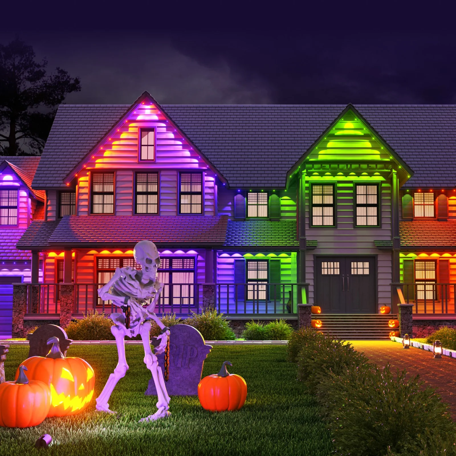 Matter Smart Multicolor Permanent Outdoor Lights Smarter Kit with Side Clips 50ft (15m) - Image 6