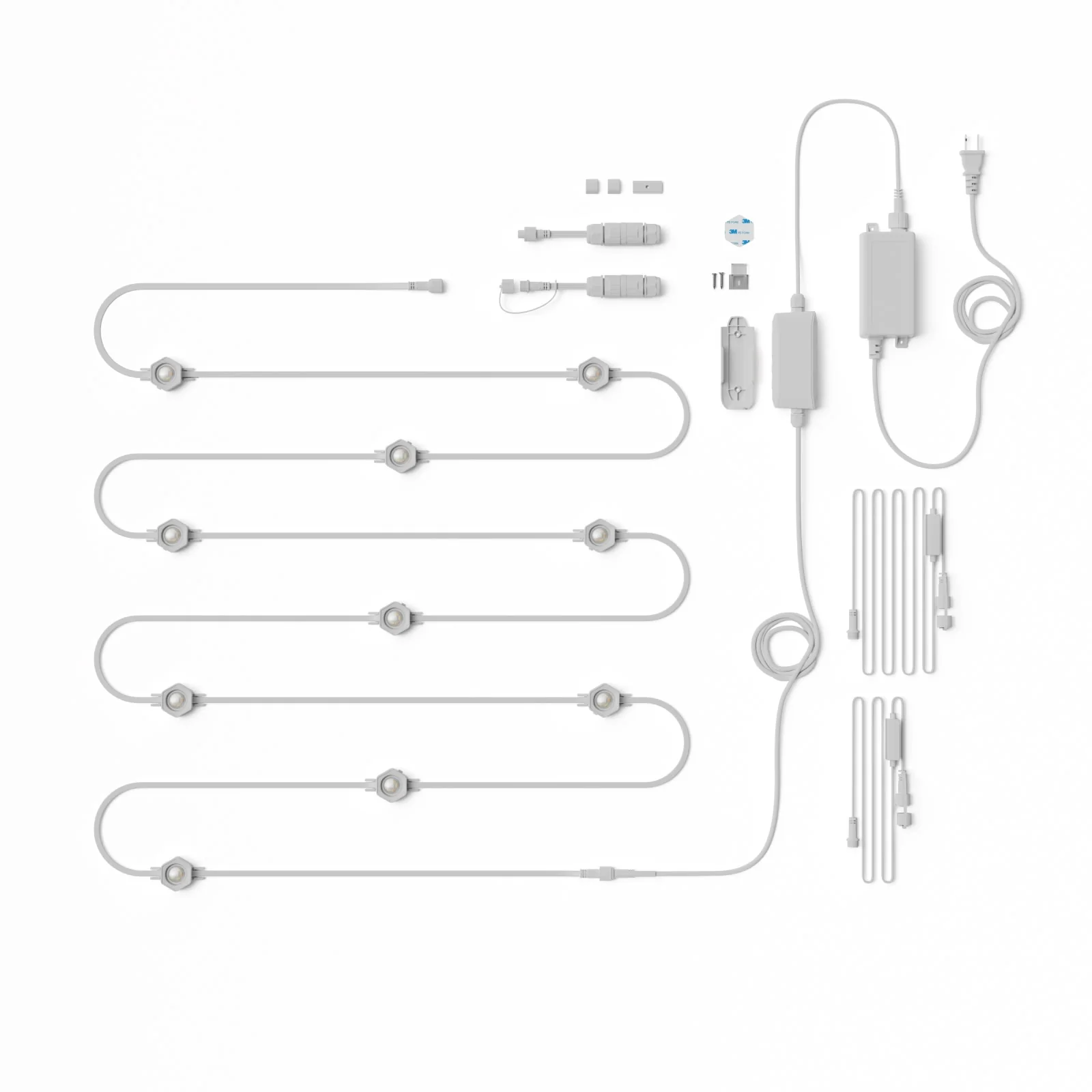 Matter Smart Multicolor Permanent Outdoor Lights Smarter Kit with Side Clips 50ft (15m) - Image 7
